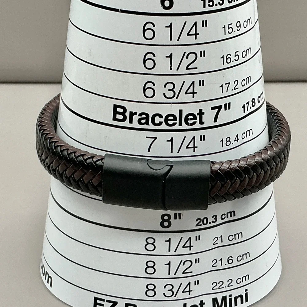 Braided Leather Infinity Knot Bracelet Men Brown Black Graduation Gift Jewelry